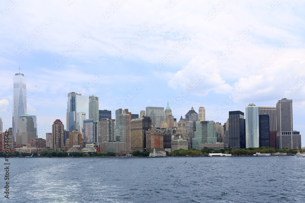 Lower Manhattan and One World Trade Center in New York City