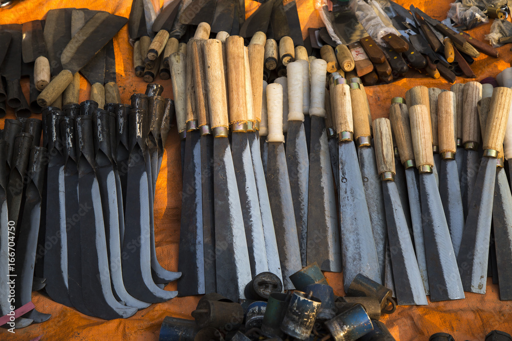 Vietnamese traditional handmade knives Stock Photo Adobe Stock