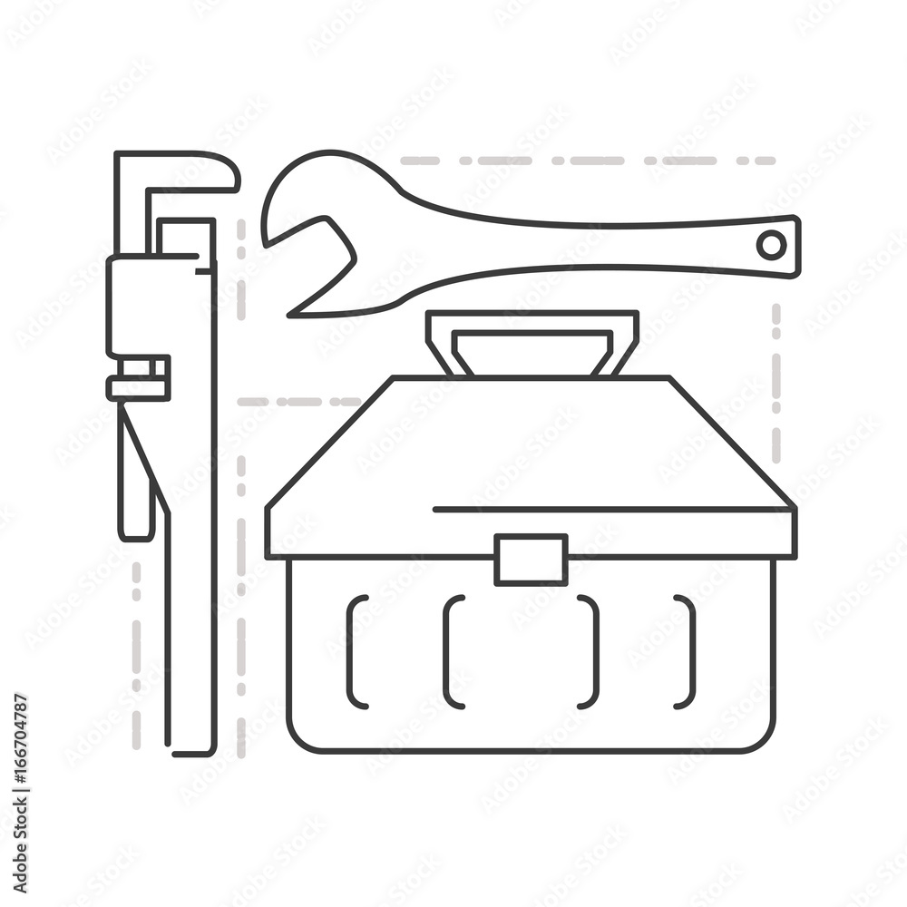 flat set icon tools plumbing flat set icon tools plumbing