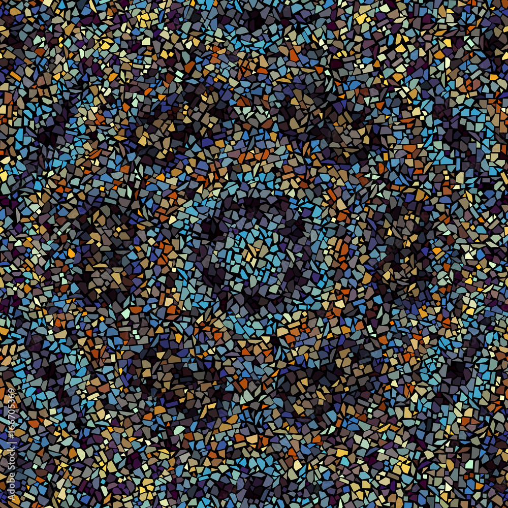 Obraz premium Seamless background pattern. Decorative symmetric mosaic pattern on black background.