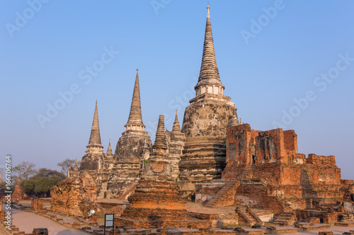 Wat Phra Si Sanphet Temple in Ayutthaya Historical Park  Thailand