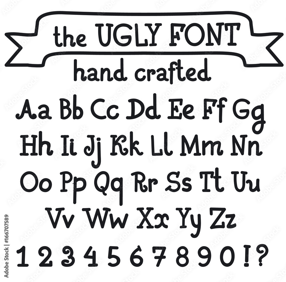 handcrafted ugly font handcrafted ugly font