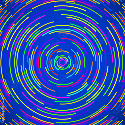 Abstract background with radial lines. Сircle with lines. Vector