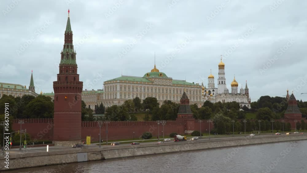 Kremlin walls and Grand Kremlin Palace in Moscow. Kremlin walls and Grand Kremlin Palace in Moscow.