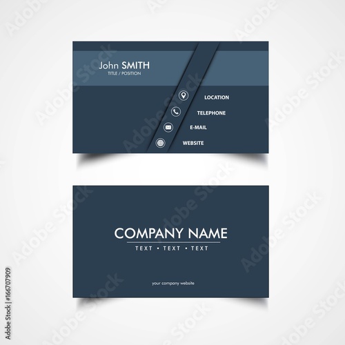 Simple Business Card Template, Vector, Illustration, Eps File