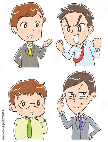個性的な男性 ビジネスマン グループのイラスト Stock Vector Adobe Stock