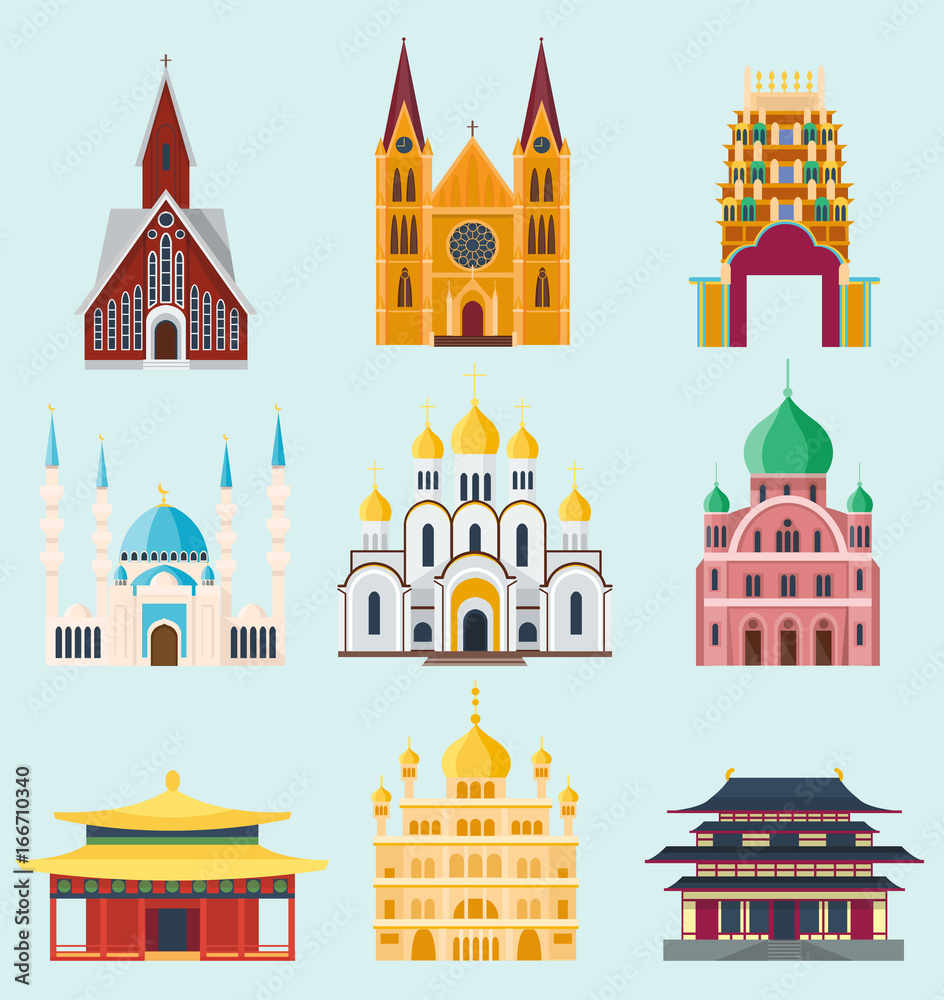 Cathedrals and churches temple building landmark tourism vector Cathedrals and churches temple building landmark tourism vector