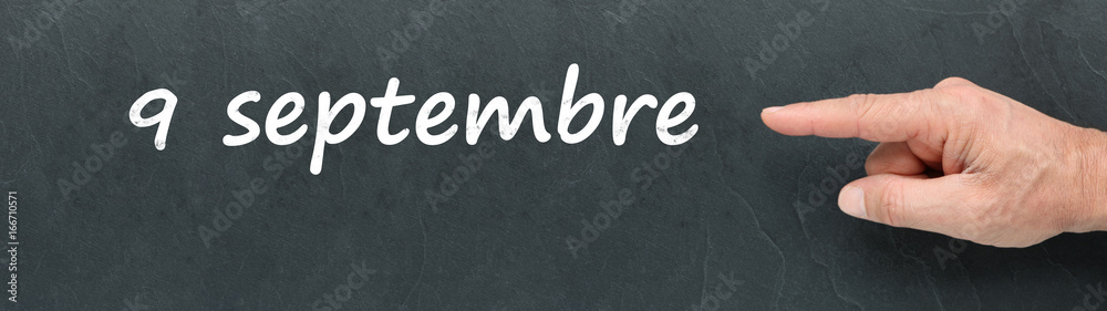 Obraz premium 9 septembre sur ardoise