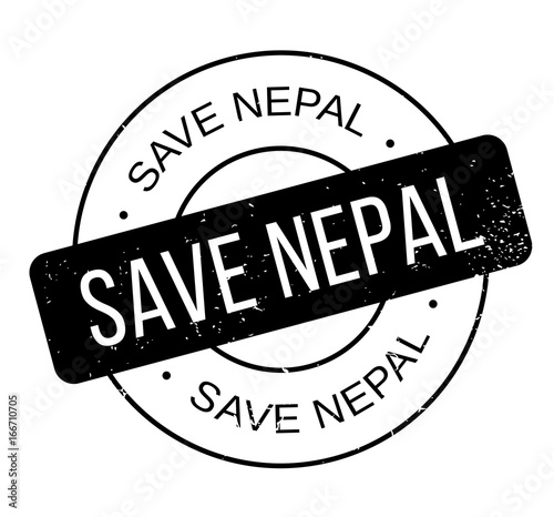 Save Nepal rubber stamp. Grunge design with dust scratches. Effects can be easily removed for a clean, crisp look. Color is easily changed.
