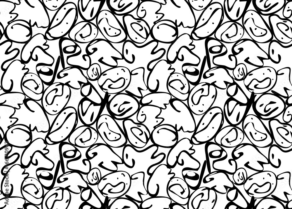 Abstract curvy shapes on white Abstract curvy shapes on white