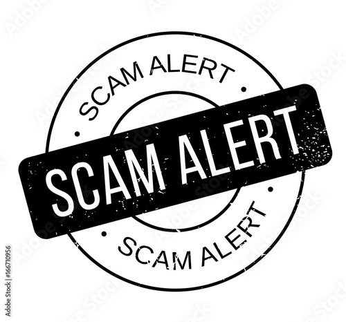 Scam Alert rubber stamp. Grunge design with dust scratches. Effects can be easily removed for a clean, crisp look. Color is easily changed.