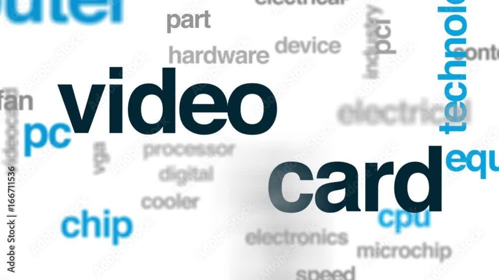 Video card animated word cloud, text design animation. Video card animated word cloud, text design animation.