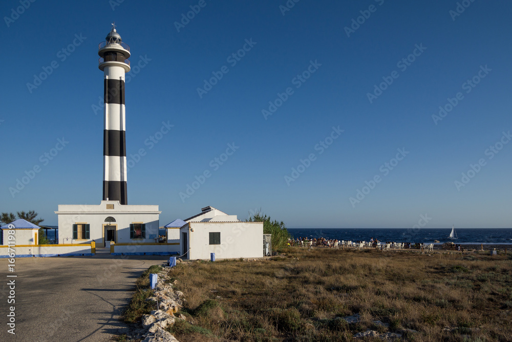 Abendlicher Sightseeing Punkt am Kap auf Menorca Abendlicher Sightseeing Punkt am Kap auf Menorca