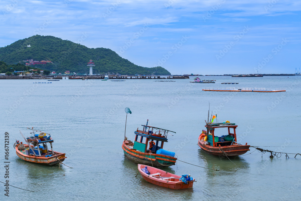 sichang island in thailand with blue sky
