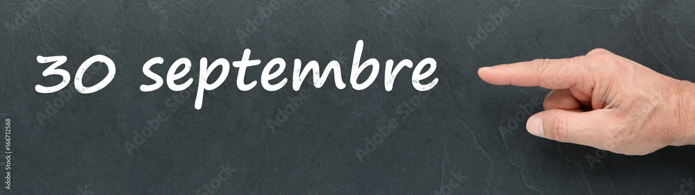 Obraz premium 30 septembre sur ardoise