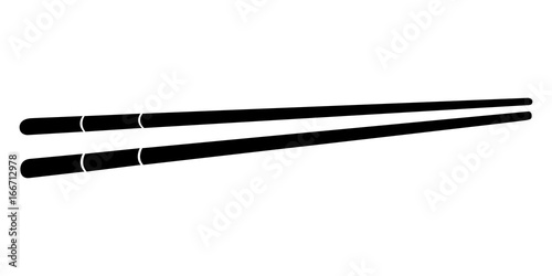 Pair of chopsticks silhouette