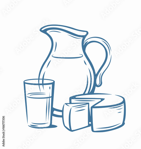 Milk products with glass