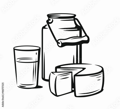 Milk products with glass