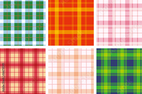 Cute colorful check pattern vector for swatch