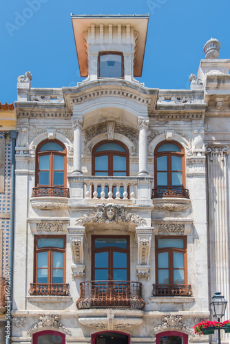 Portugal, typical facade Art nouveau, Aveiros
 photo
