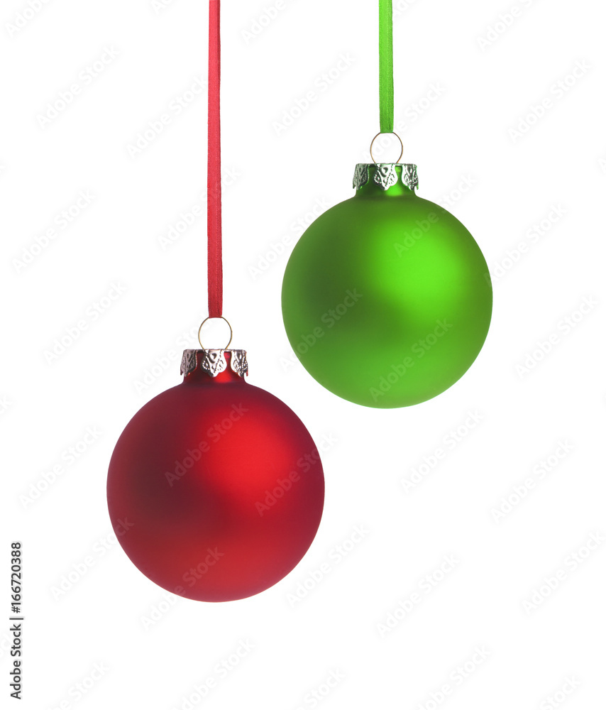 Rote und Grüne Weihnachtsugel Rote und Grüne Weihnachtsugel