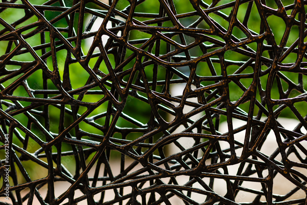 Old iron grille detail