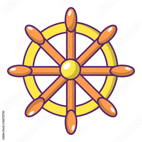 Handwheel icon, cartoon style