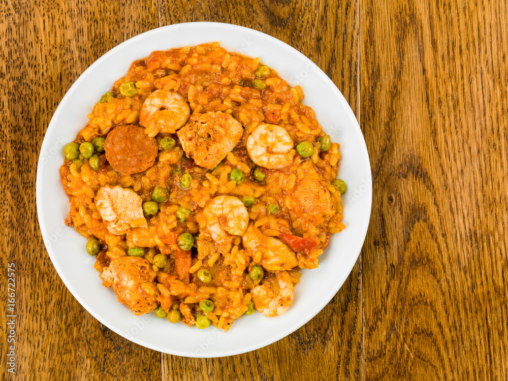 Chicken King Prawn and Chorizo Spanish Paella