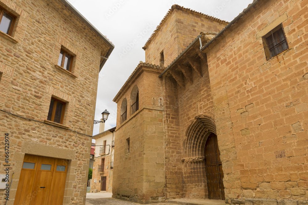 The village of Cirauqui in Navarre, Spain