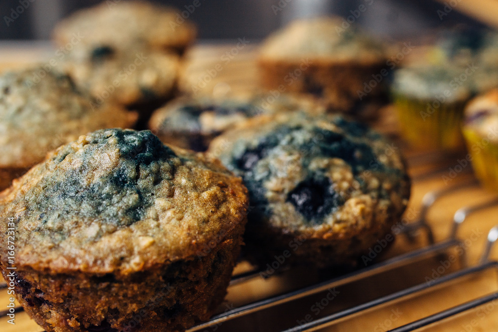 Blueberry muffin closeup Blueberry muffin closeup