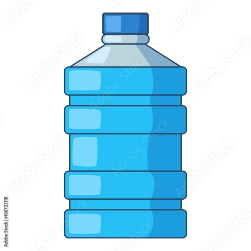 Big bottle of water icon, cartoon style