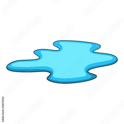 Puddle of water icon, cartoon style