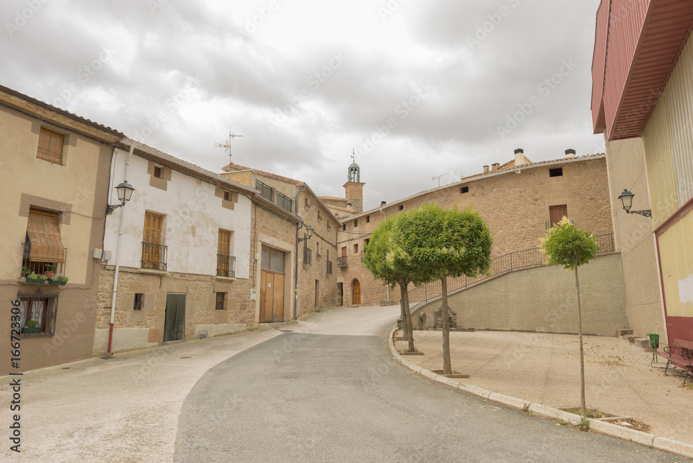 The village of Cirauqui in Navarre, Spain