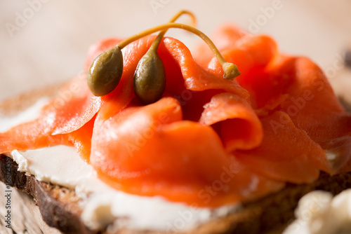 Smoked Salmon and Cream Cheese with Capers photo