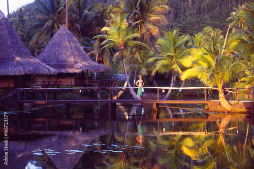 Fototapeta Naklejka Na Ścianę i Meble -  French Polynesia: Bali Hai, Moorea Island | Französisch Polynesien: Bali Hay Hotel & Lagune