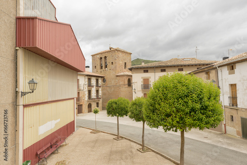 The village of Cirauqui in Navarre  Spain