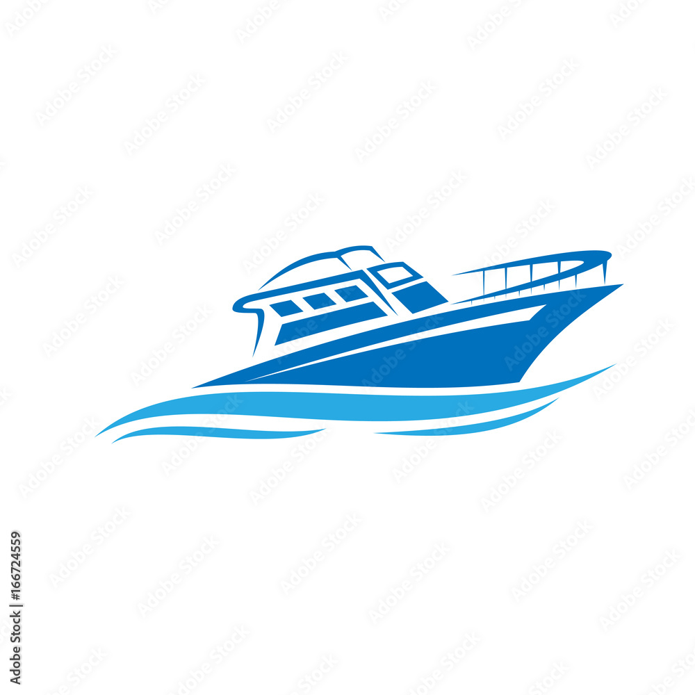 boat logo, sail boat, speed boad logo design