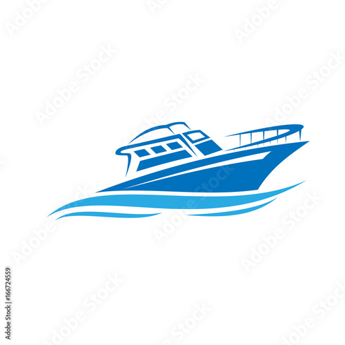 boat logo, sail boat, speed boad logo design