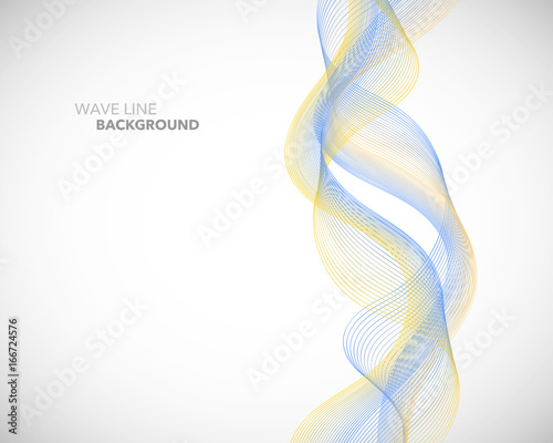 Elegant abstract vector wave line futuristic style background template