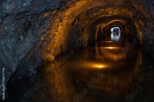 Podziemna rzeka w dawnej kopalni złota w Złotym Stoku