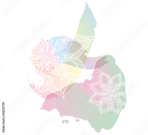 Holi Spring Festival colors vector design element powder paint clouds and sample text.