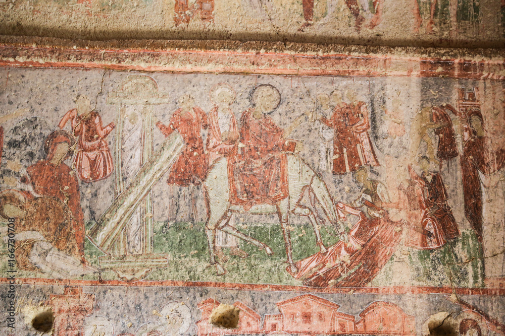 Obraz premium Cavusin Church in Cappadocia, Turkey