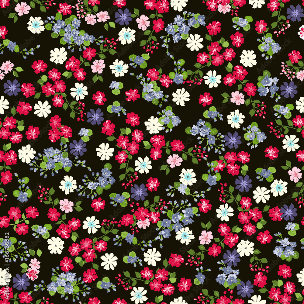 Simple cute pattern in small flower. Liberty style. Floral seamless  background for textile or book covers, manufacturing, wallpapers, print,  gift wrap and scrapbooking. Stock Vector | Adobe Stock