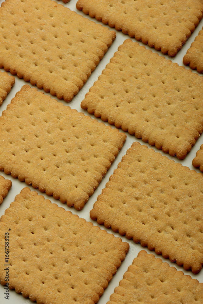 Biscuits in brick pattern Biscuits in brick pattern