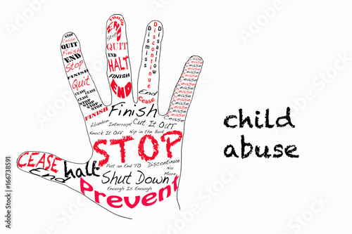 Fotografija Stop child abuse illustration
