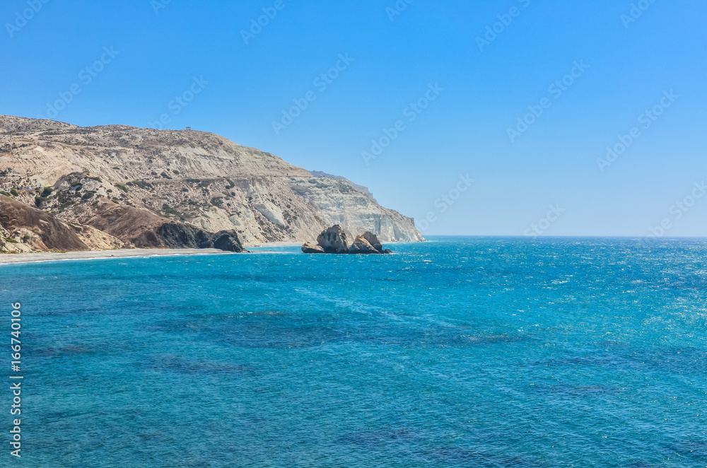 Mediterranean sea, Cyprus, Aphrodite's Rock