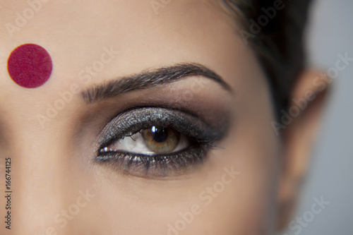 Close-up of a beautiful woman with a bindi photo