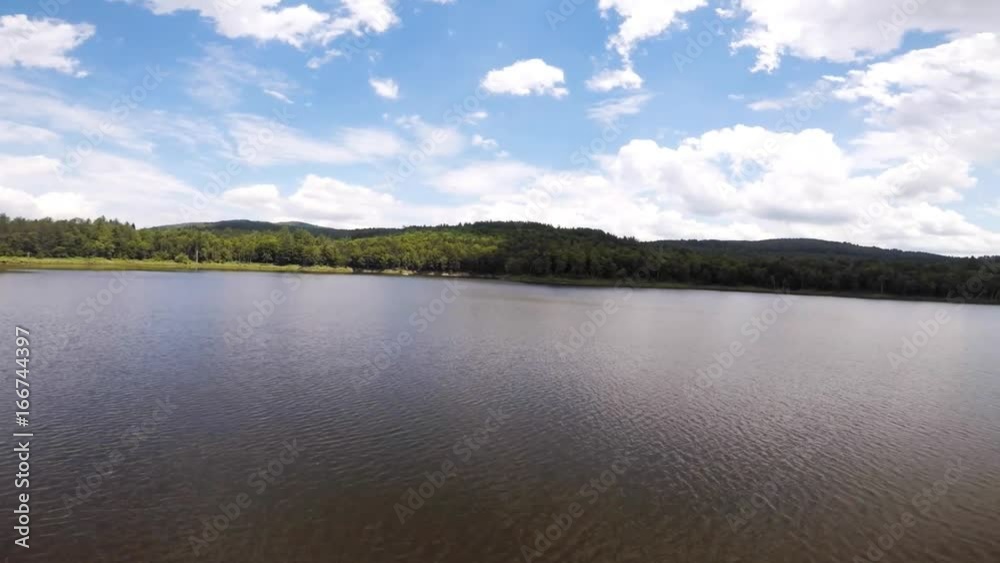 Calm Mountain Reservoir Scenic Flyover in Summer Calm Mountain Reservoir Scenic Flyover in Summer