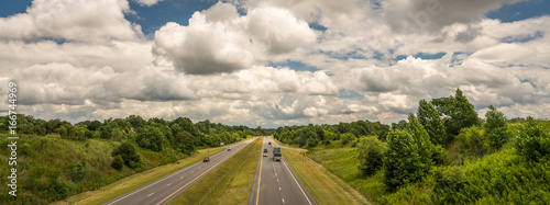 I40 overpass in North Carolina - Summer Clouds 