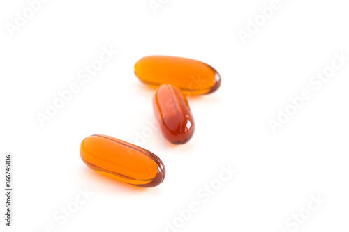 Lecithin gel vitamin supplement capsules.